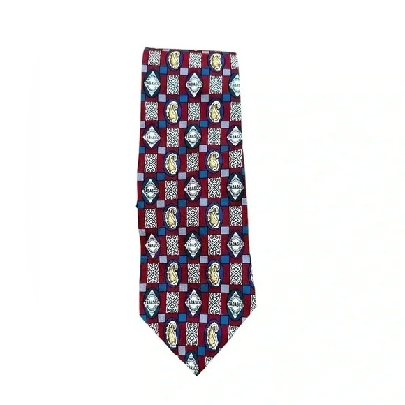 TABASCO Tie 100% Silk Necktie Made In USA Hot Pepper Sauce - Picture 1 of 6